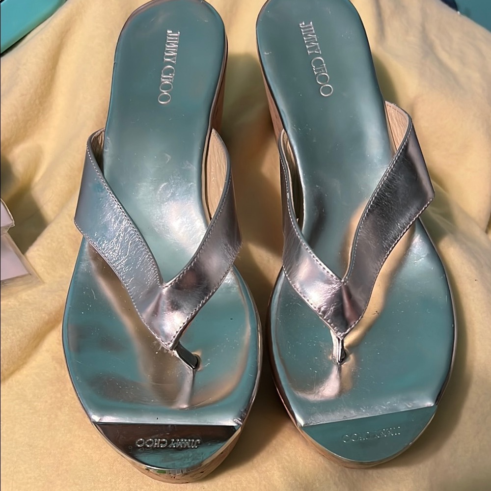 Jimmy Choo Silver Women's Sandals
